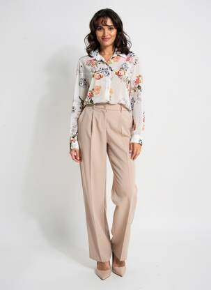 Chemisier imprimé fantaisie manches longues blanc IMAGINE femme