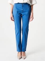 Pantalon slim stretch taille normale bleu C'EST BEAU LA VIE femme