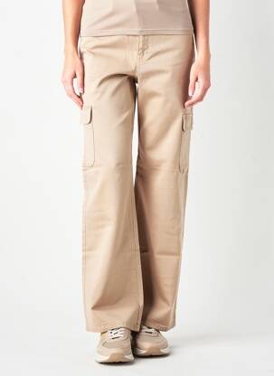 Pantalon cargo coupe droite taille haute marron VERO MODA femme
