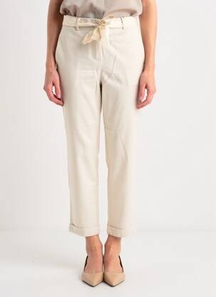 Pantalon 7/8 taille élastique taille normale beige VERO MODA femme