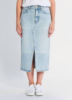 Jupe mi-longue taille normale bleu VERO MODA femme