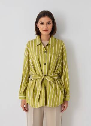 Veste casual poches vert HOD femme