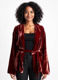 Veste kimono manches longues marron V.DE.VINSTER femme