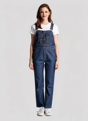 Salopette coupe droite fines bretelles bleu DEE CEE femme