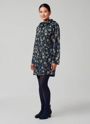 Robe pull col boule manches longues bleu LILY & ME femme