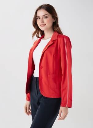 Veste casual coupe cintrée rouge LACOMY femme