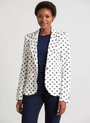 Veste casual coupe cintrée blanc LACOMY femme