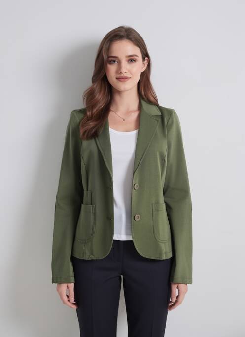 Veste casual col chemisier vert LACOMY femme