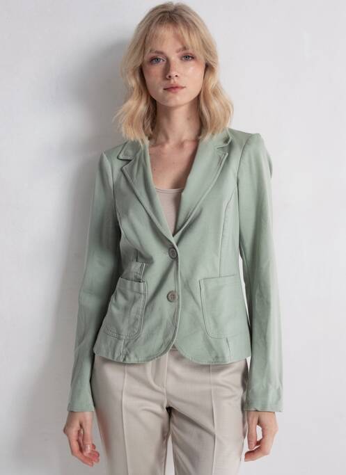 Veste casual col chemisier vert clair LACOMY femme