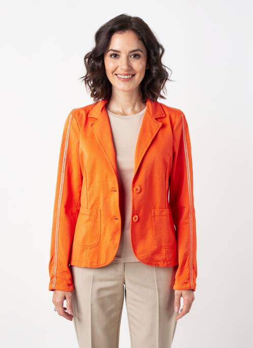 Veste casual col chemisier orange LACOMY femme