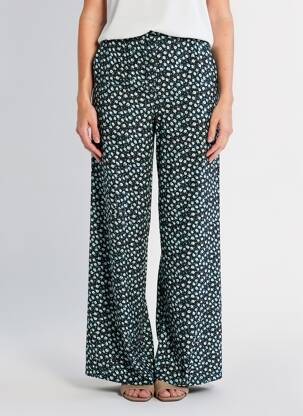 Pantalon large tissage popeline taille normale bleu LA FIANCÉE femme