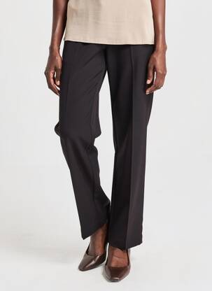 Pantalon droit stretch taille normale noir SUZA femme
