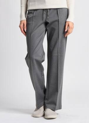Pantalon droit stretch taille normale gris SUZA femme