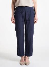Pantalon droit stretch taille normale bleu CHRISTY femme