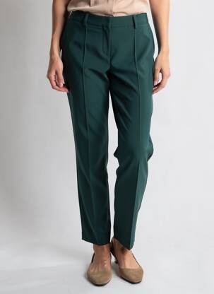 Pantalon 7/8 fermeture zippée sous rabat avec crochet vert SUZA femme