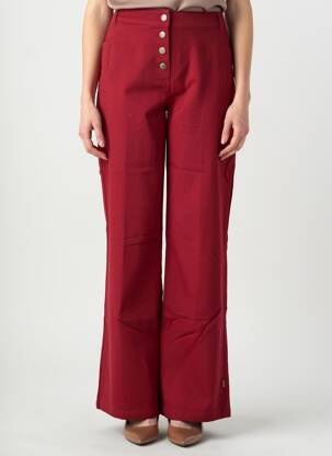 Pantalon flare coupe évasée rouge LA FIANCÉE femme
