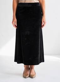 Jupe longue coupe droite noir MORE & MORE femme