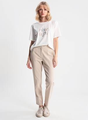 T-shirt coupe droite manches courtes blanc MORE & MORE femme