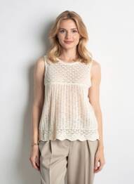 Top sans manche sans manche beige MORE & MORE femme