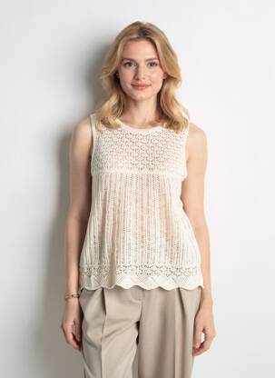 Top sans manche sans manche beige MORE & MORE femme