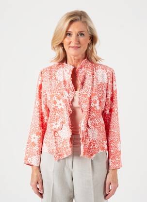 Veste casual coupe cintrée rose ORIENTIQUE NATURALLY femme