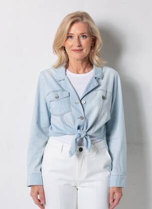 Veste casual col tailleur bleu RED BUTTON femme