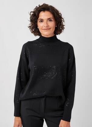 Pull stretch manches longues noir GERRY WEBER femme