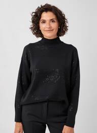 Pull stretch manches longues noir GERRY WEBER femme