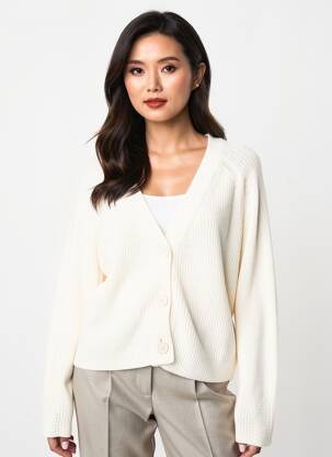 Gilet manches longues stretch beige GERRY WEBER femme