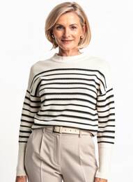 Pull stretch manches longues beige GERRY WEBER femme
