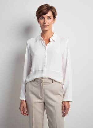 Chemisier coupe cintrée manches longues beige GERRY WEBER femme