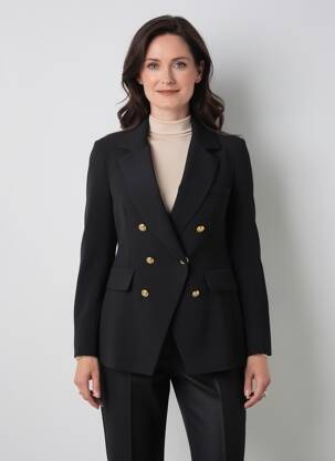 Blazer poches noir HIPPOCAMPE femme