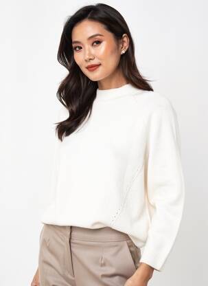 Pull stretch manches longues beige GERRY WEBER femme
