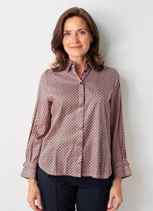 Chemisier tissage popeline manches longues orange GERRY WEBER femme