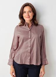 Chemisier tissage popeline manches longues orange GERRY WEBER femme