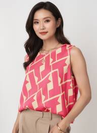 Top stretch sans manche rose GERRY WEBER femme