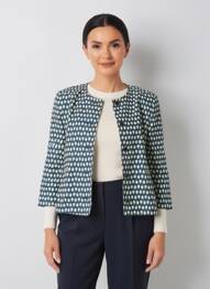 Veste chic fermeture boutonnée sur le devant bleu PAUL MATIS femme