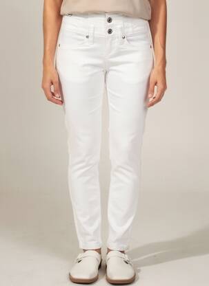 Pantalon slim tissage popeline taille normale blanc LIU JO femme