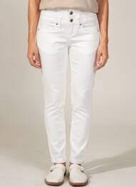 Pantalon slim tissage popeline taille normale blanc LIU JO femme