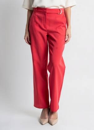 Pantalon droit tissage popeline taille normale rouge LIU JO femme