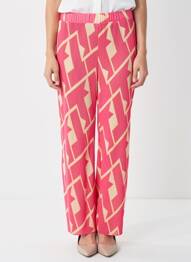 Pantalon droit taille élastique taille normale rose GERRY WEBER femme