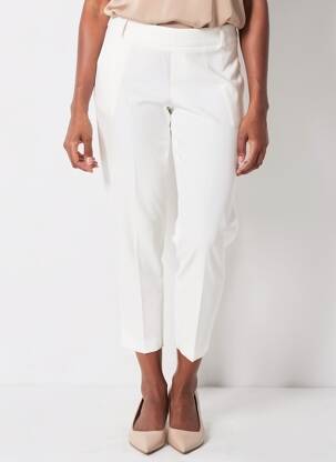 Pantalon 7/8 stretch taille normale blanc KOCCA femme