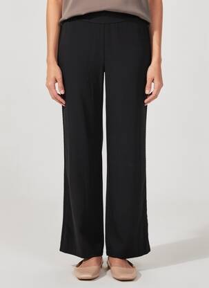 Pantalon droit taille normale taille normale noir VOODOO femme