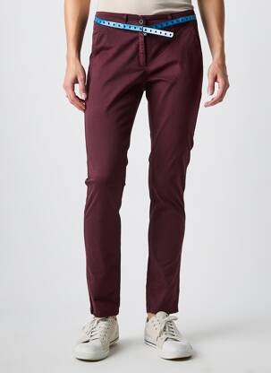 Pantalon chino tissage popeline taille normale rouge VOODOO femme