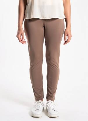 Legging tissage jersey taille normale marron LAUREN VIDAL femme