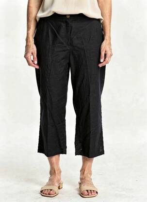 Pantalon 7/8 taille élastique taille normale noir QUATTRO femme