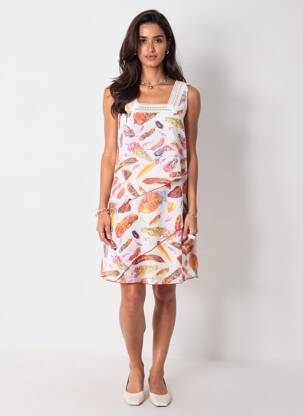 Robe courte sans manche sans manche orange AURA BY FIGURE LIBRE femme