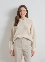 Pull stretch manches longues beige QUATTRO femme
