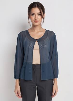 Gilet manches longues manches 3/4 bleu AURA BY FIGURE LIBRE femme