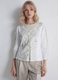 Gilet manches longues stretch blanc AURA BY FIGURE LIBRE femme